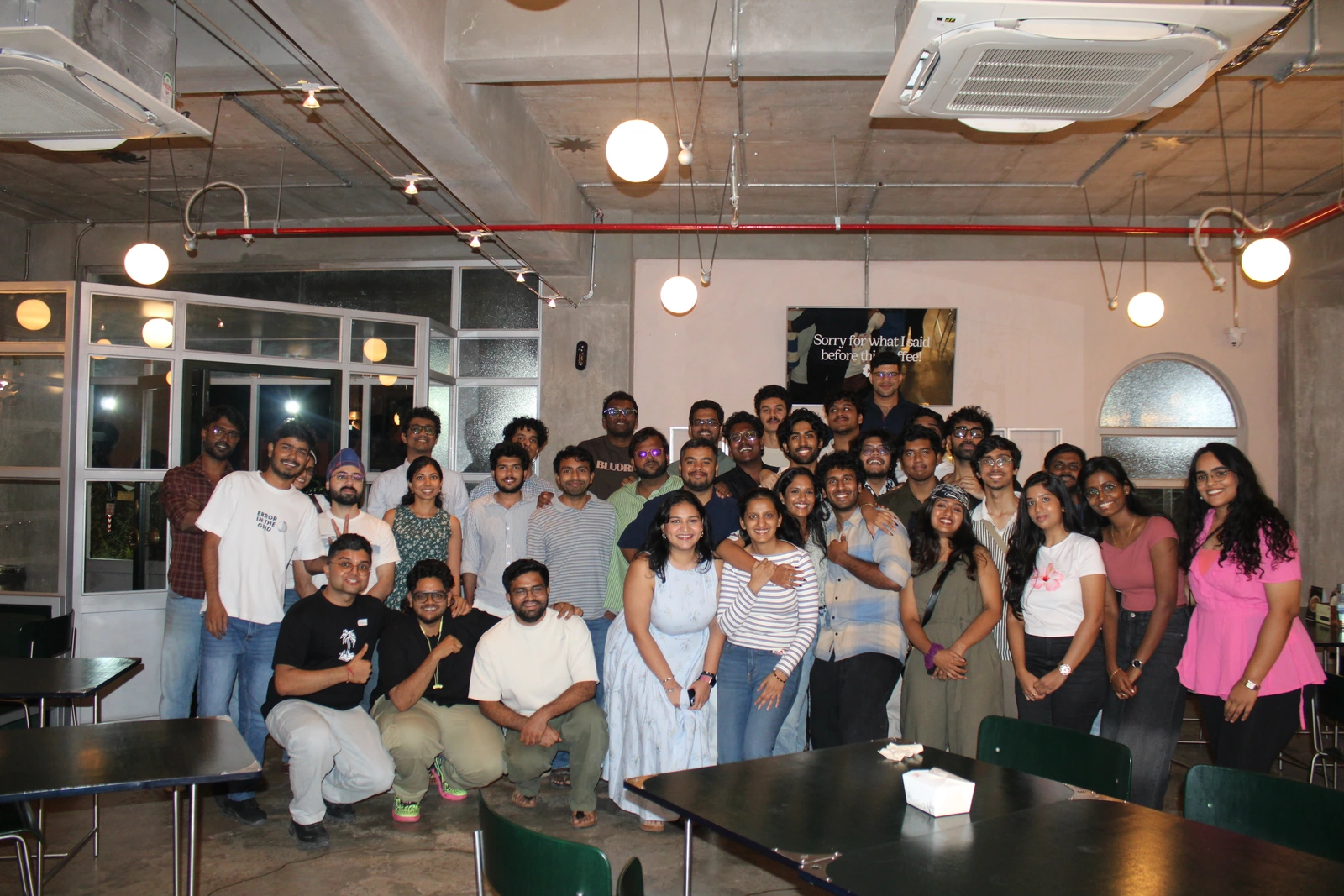 The No Plans Club community together after a Hyderabad meetup